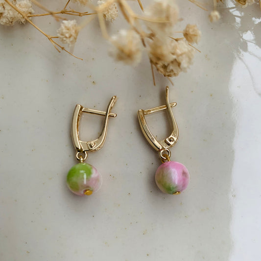 Colorful Jade earrings